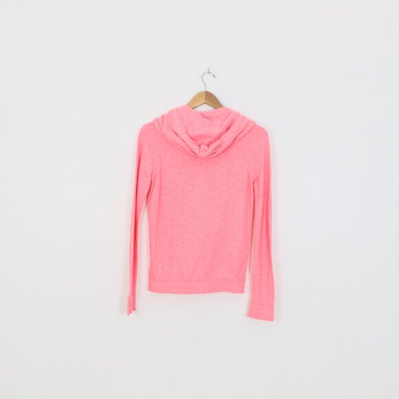 *American Eagle Outfitters Pink Long Sleeve Zip Up Sweater - Picture 7 of 7